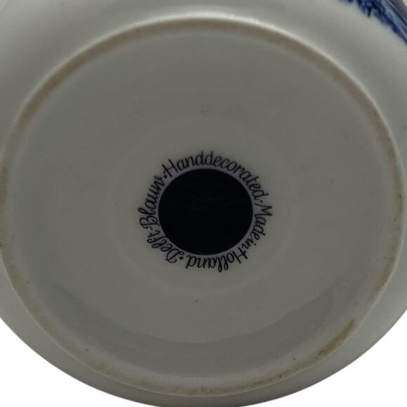 Blue Delft Blauw Windmill Creamer Pitcher White Holland Hand Decorated Small - Picture 3 of 12